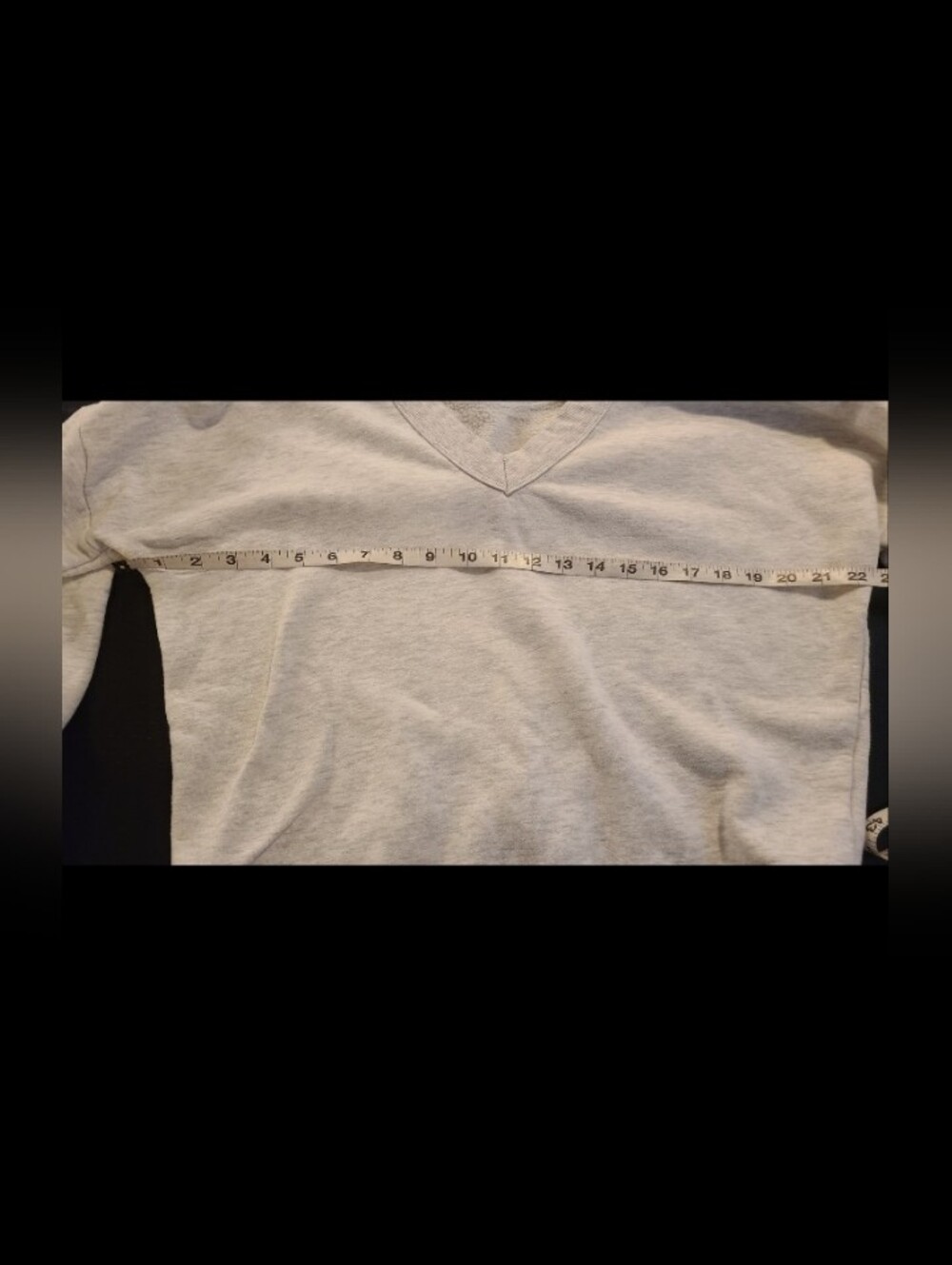 Sonoma Pullover V Neck Sweatshirt, Light Grey, Small - Picture 3 of 5